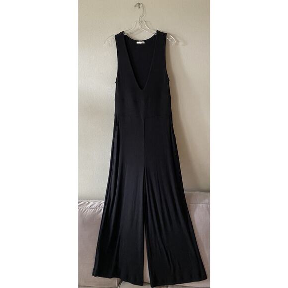 skin worldwide Pants - Skin Worldwide Size 3 Pima Modal Blend Ribbed Jumpsuit Comfy Crop Wide Leg READ